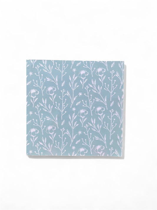 White Flower Blue Diary