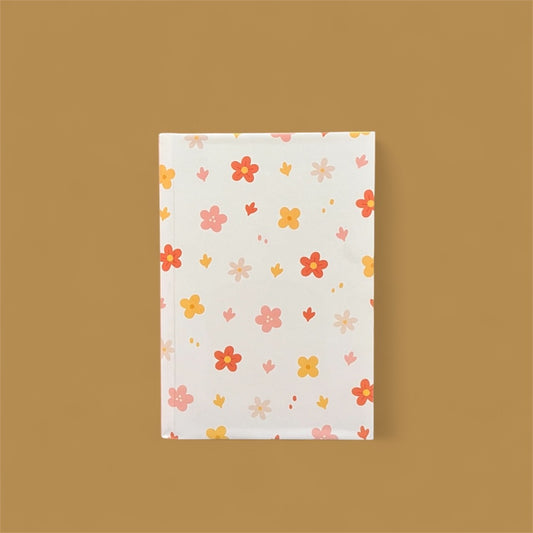 White Floral Diary